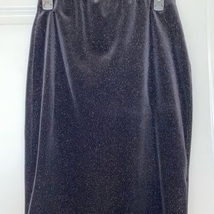 Black Velvet Skirt